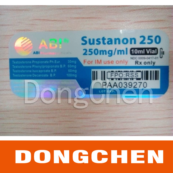 High Quality Cheap Price Pharmaceutical Hologram 10ml Adhesive Vial Label