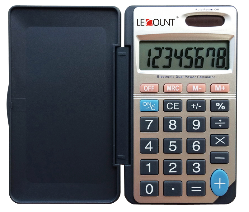 8 Digits Dual Power Pocket Calculator with Front Cover (LC337)