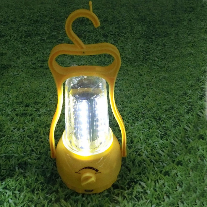 Adjustable Brightness Outdoor Solar Hand Lamp / Portable 35 LEDs Camping Lantern Rechargeable Emergency Solar Light