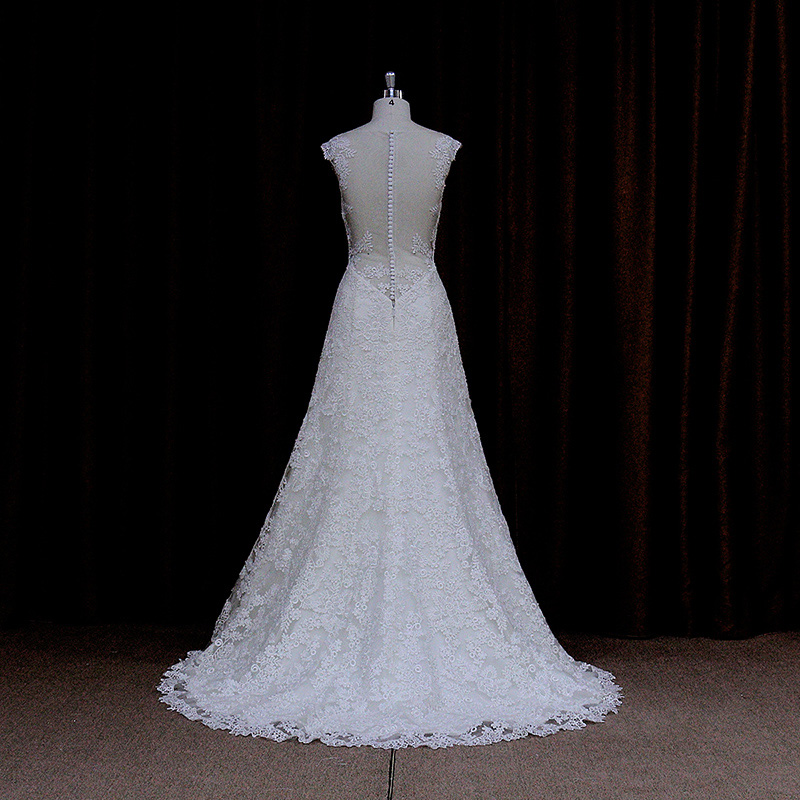 Simple Model A Line Wedding Dress Patterns