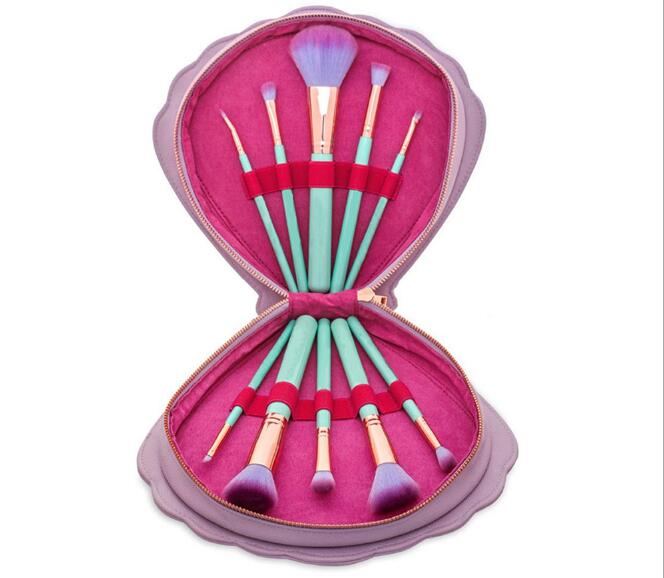 10PCS New Design Custom Makeup Brushes with Flower Shape Bag