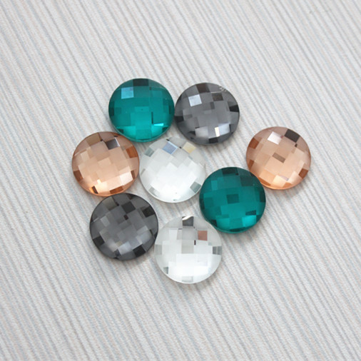 Emerald Flat Back Glass Beads Stones