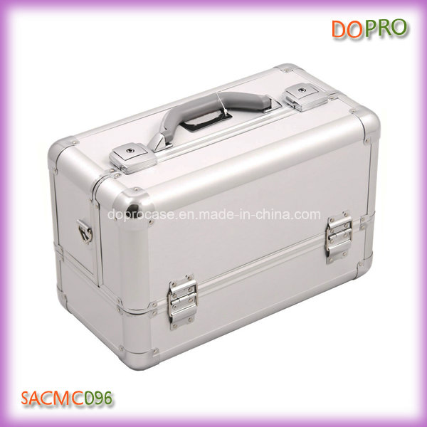 Whole Black Hard Side Aluminum Cosmetic Case (SACMC096)