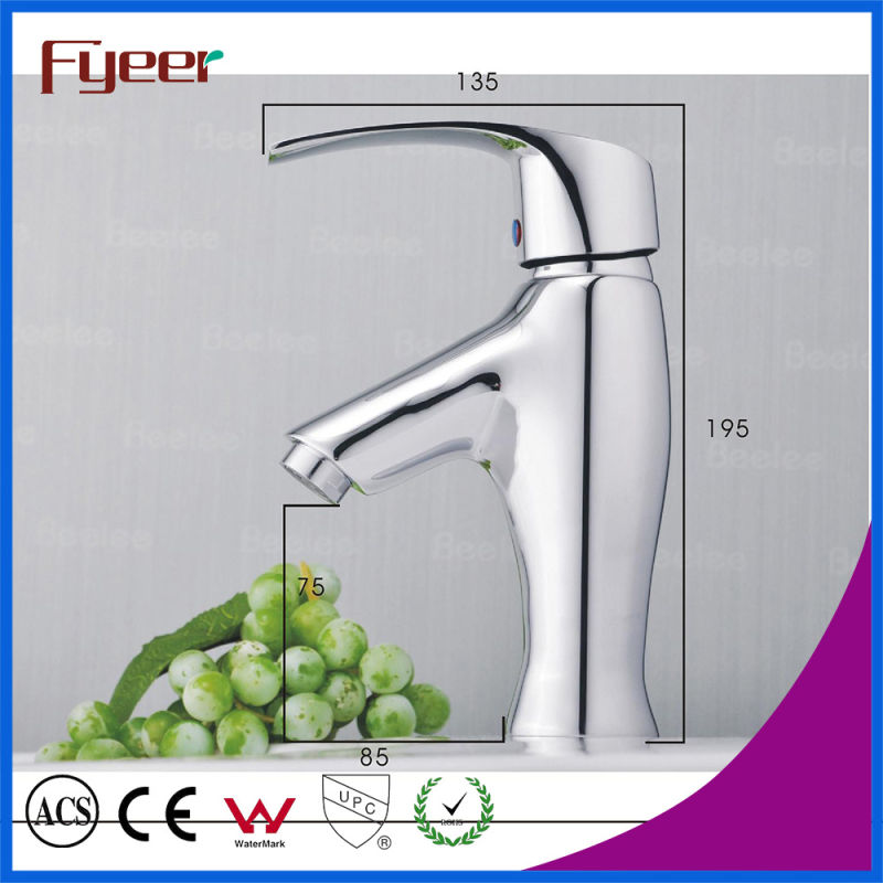 Fyeer Fashionable Water Saving Bathroom Brass Basin Water Faucet