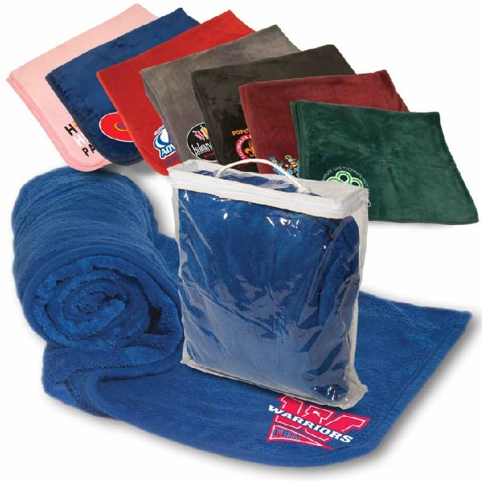 Polar Fleece Picnic Blanket with Handle Bag