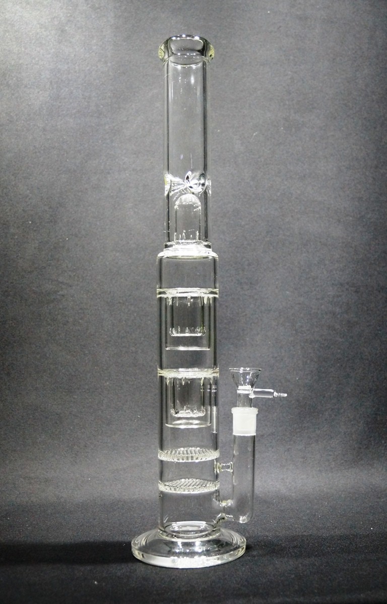 Double Honeycomb Splash Guard Hookah Glass Smoking Water Pipes (ES-GB-387)