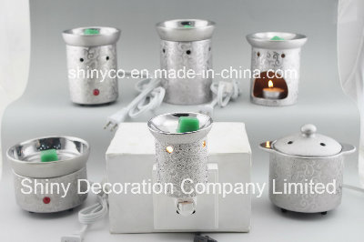 15CE23905 Silver Plated Plug in Night Light Warmer