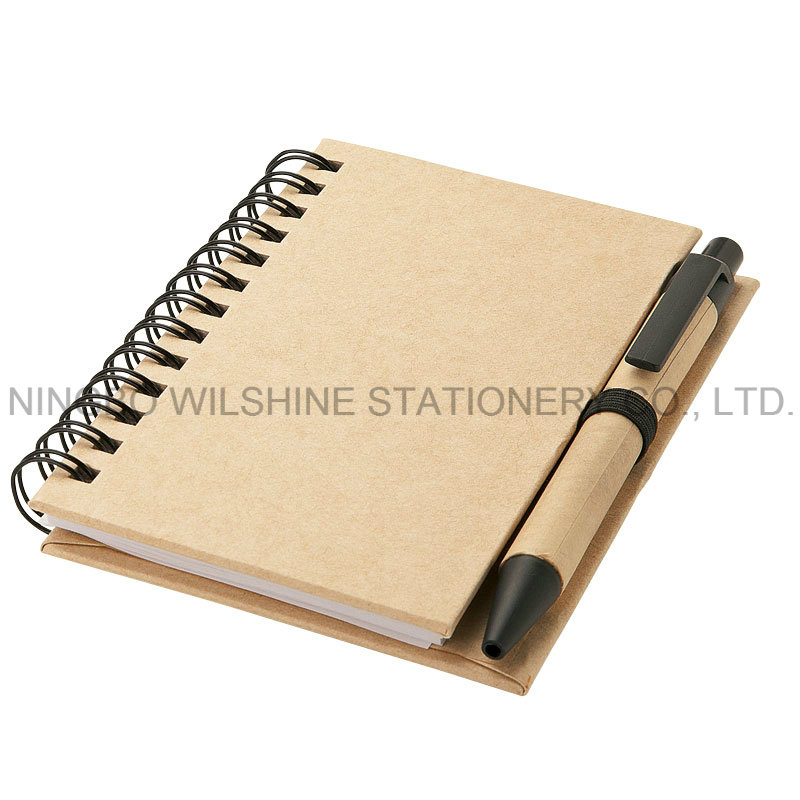 Eco Friendly Paper Mini Notebook with Recycled Paper Pen (PNB012)