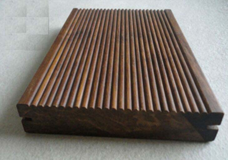 No Slip Waterproof Outdoor Walnut Strand Woven Bamboo Flooring