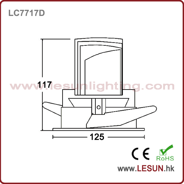 Cut Hole 115mm 12W Recessed LED COB Down Light for Commerical Lighting LC7717D