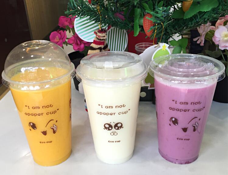 Customizable PP Cups for Smoothie with Lid
