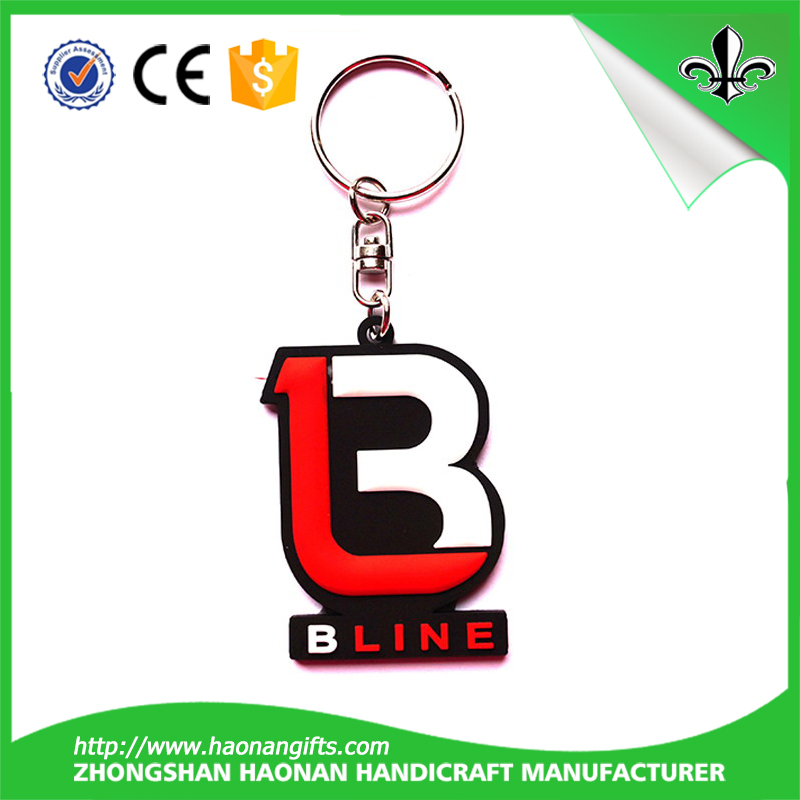 Custom Your Own Logo 3D Soft PVC Key Chain for Wholesale