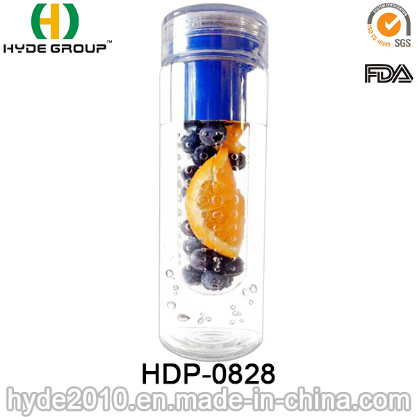 700ml Customized Tritan Fruit Infuser Water Bottle, BPA Free Plastic Fruit Infusion Bottle (HDP-0828)