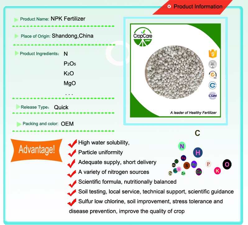 High Quality NPK Fertilizer 17-17-17