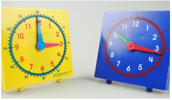 Plastic Demonstrate Clock Toys, School Supply, Learning Toys