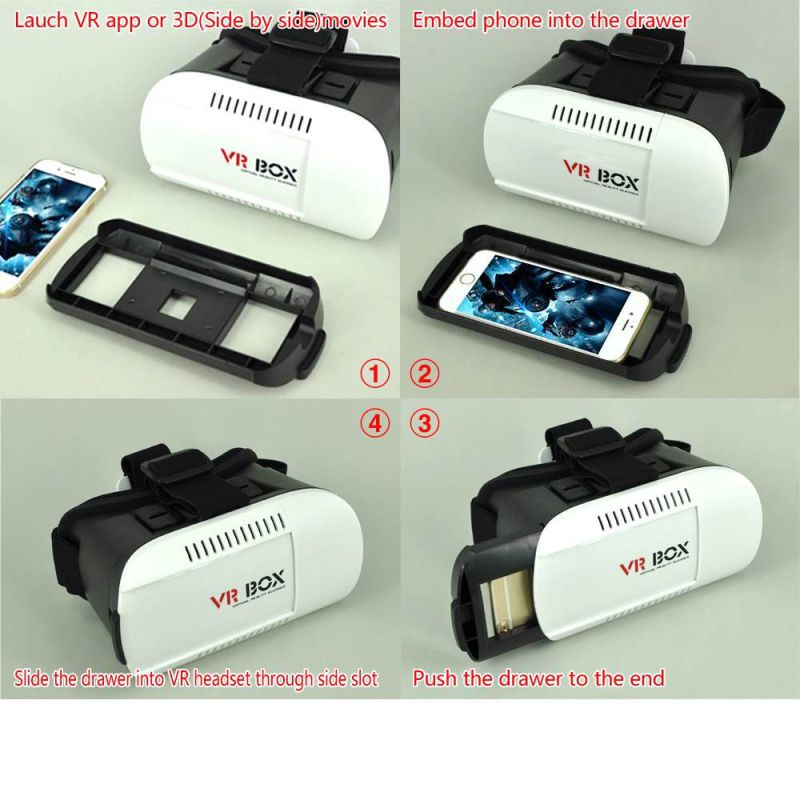 Wholesal Virtual Reality Vr Video Cardbard 3D Glasses for Cellphone