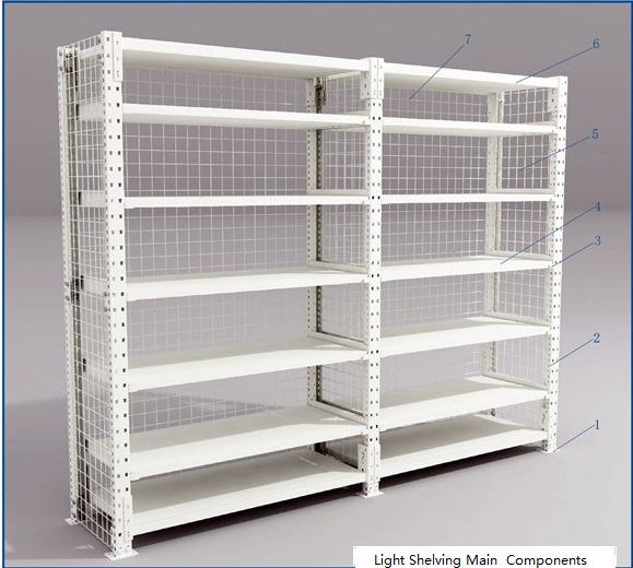 Boltless Light Shelf for Small Parts Storage