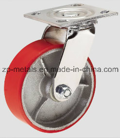 4inch Heavy-Duty Iron PU Swivel Caster Wheel