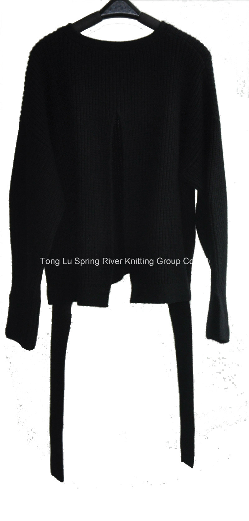 Winter Pure Color Knit Back Slipt Sweater for Ladies