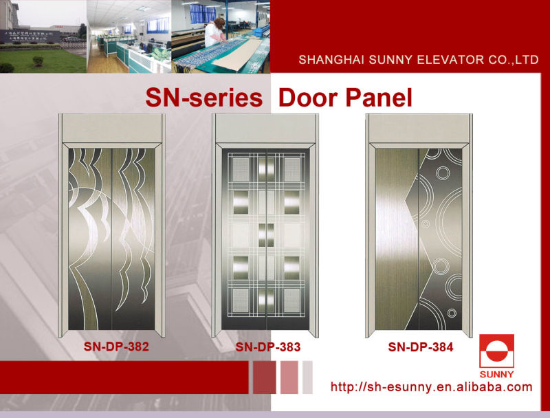 Elevator Door Panel with Etching Stainless Steel (SN-DP-319)