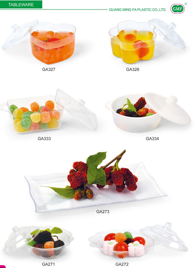 Plastic Bowl Ice Cream Bowl with Lid Tableware