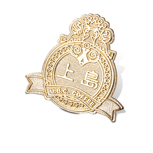 Gold Organizational Badge, Round Lapel Pin (GZHY-LP-019)
