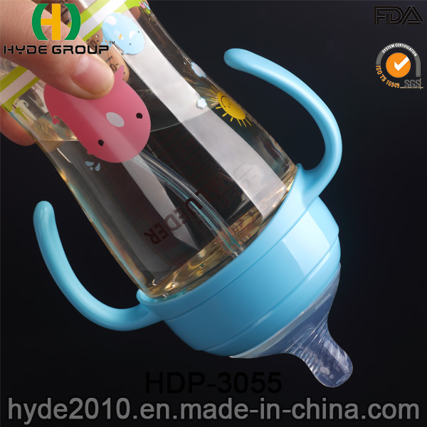 Safety PPSU BPA Free Plastic Baby Feeding Bottle, 240ml Plastic Baby Feeder Bottle (HDP-3055)