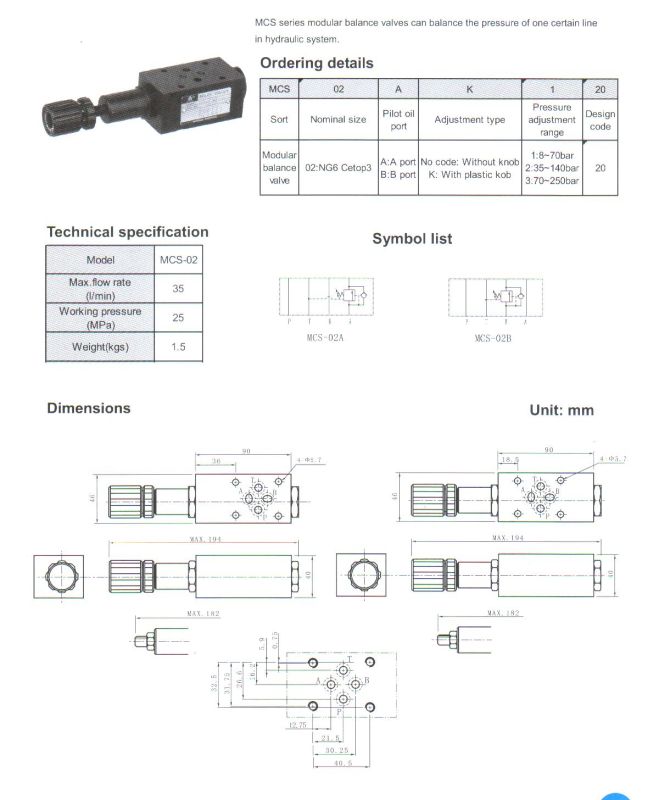 Mcs Series Modular Balance Valves