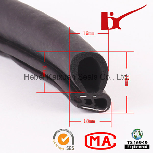 EPDM Extruded Aluminum Window Rubber Seal for Auto