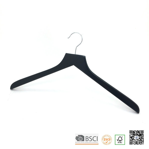 Black Lipu Made Top Wooden Display Shirt Hanger