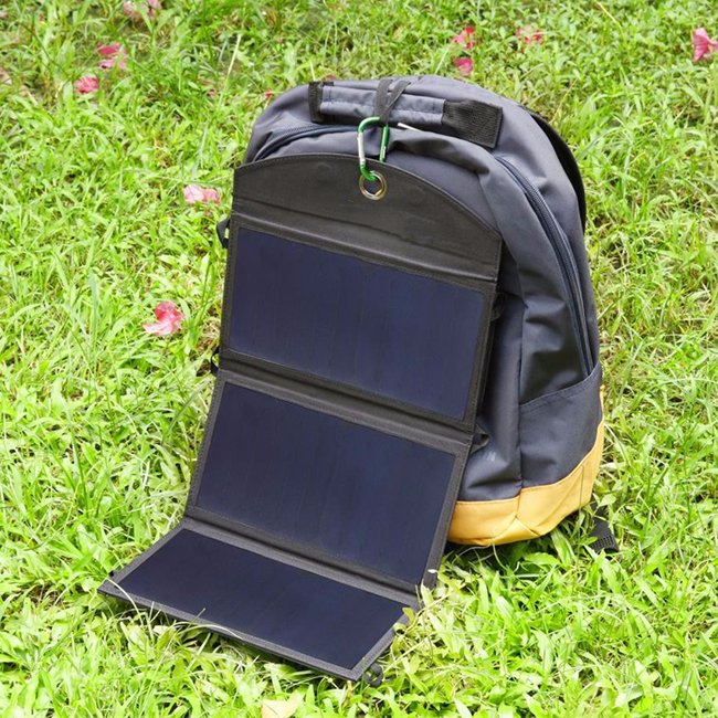 20W Solar Power Bank Charger with 2*2.4A Dual USB Ports