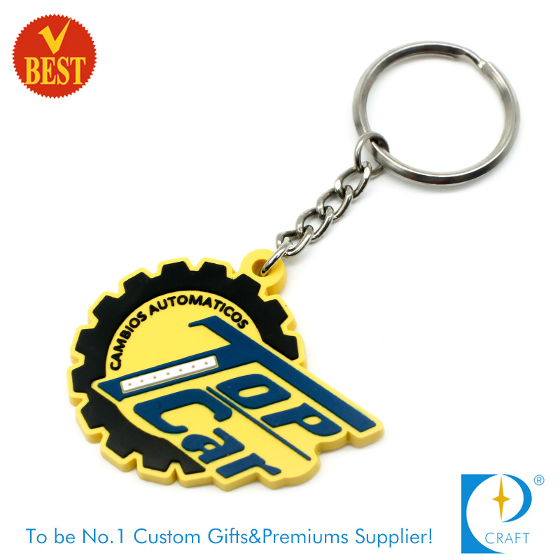 Supply High Quality Customized Logo Rubber Key Ring or Chain for Business Publicity