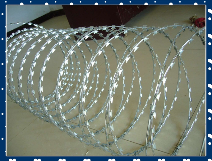 High Tensile Galvanized PVC Coated Razor Barbed Iron Wire for Security China Alibaba Manufacture