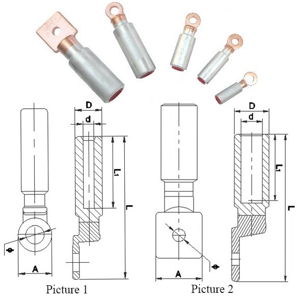 Cal-B Type Bimetal Conductor Connecting Lugs