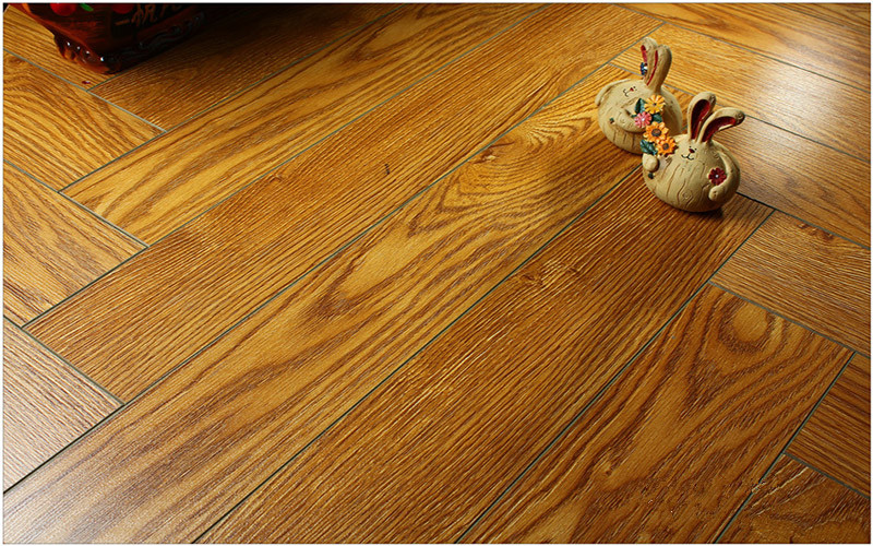 8.3mm Wholesale Maple V-Grooved Waxed Edged Wood Laminate Flooring