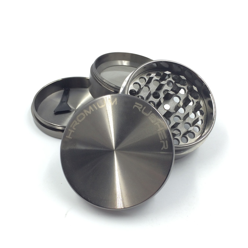 Chrome Plated Metal Herbal Grinder for Hooka Cigar Crusher (ES-GD-011-L)