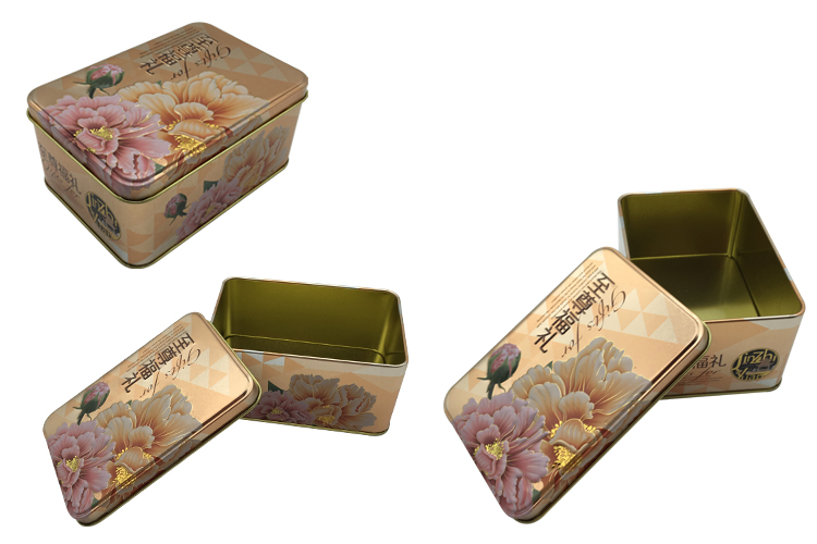 Rectangle Shape Wholesale Cookie Cake Box Packaging Tin Container