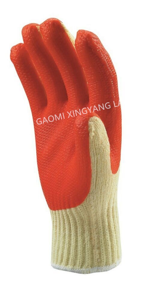 T/C Shell Laminated Latex Palm Protective Safety Work Glove (S8001)