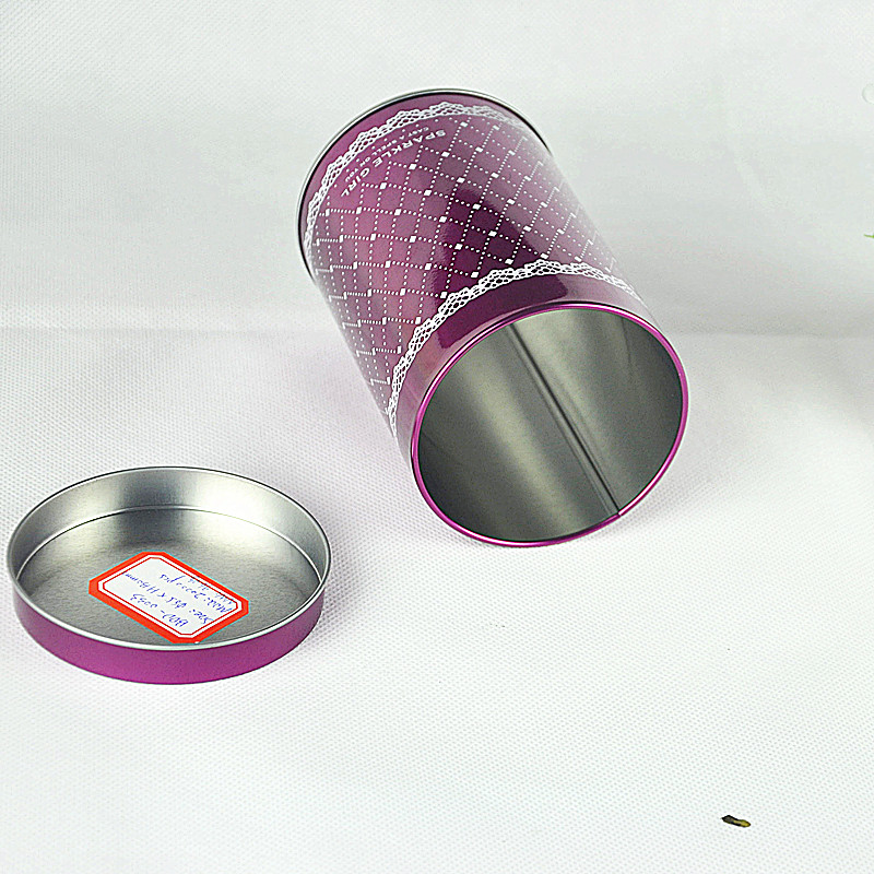 Custom Metal Round Empty Tea Tins with Airtight Lid