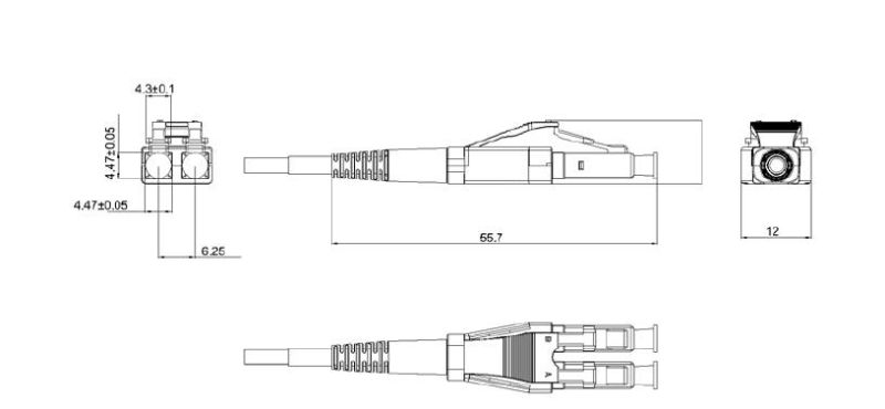 Fiber Optic Patch Cord LC Uniboot Connector