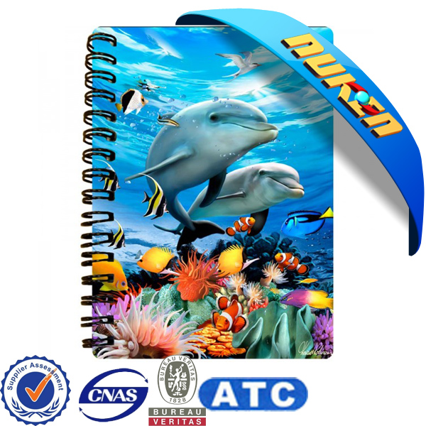 2015 New Design 3D Notebook Cover