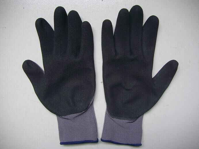 15g Nylon Shell Nitrile Foam Coated, Protective Safety Work Gloves (N6023)