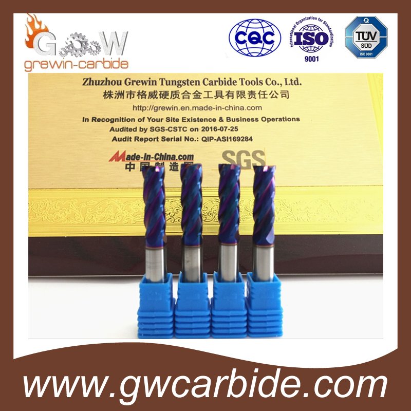 HRC65 4flutes Carbide End Mill for Cutting Steel