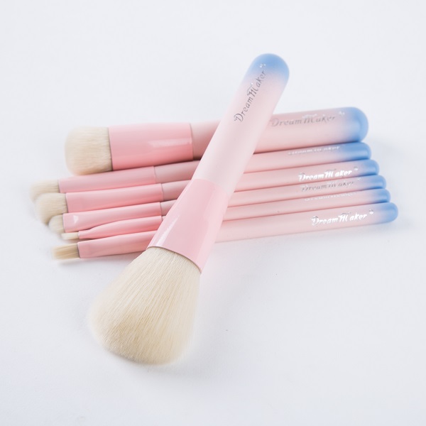 Professional 7piece Hot Pink Synthetic Hair Private Label Makeup Brush