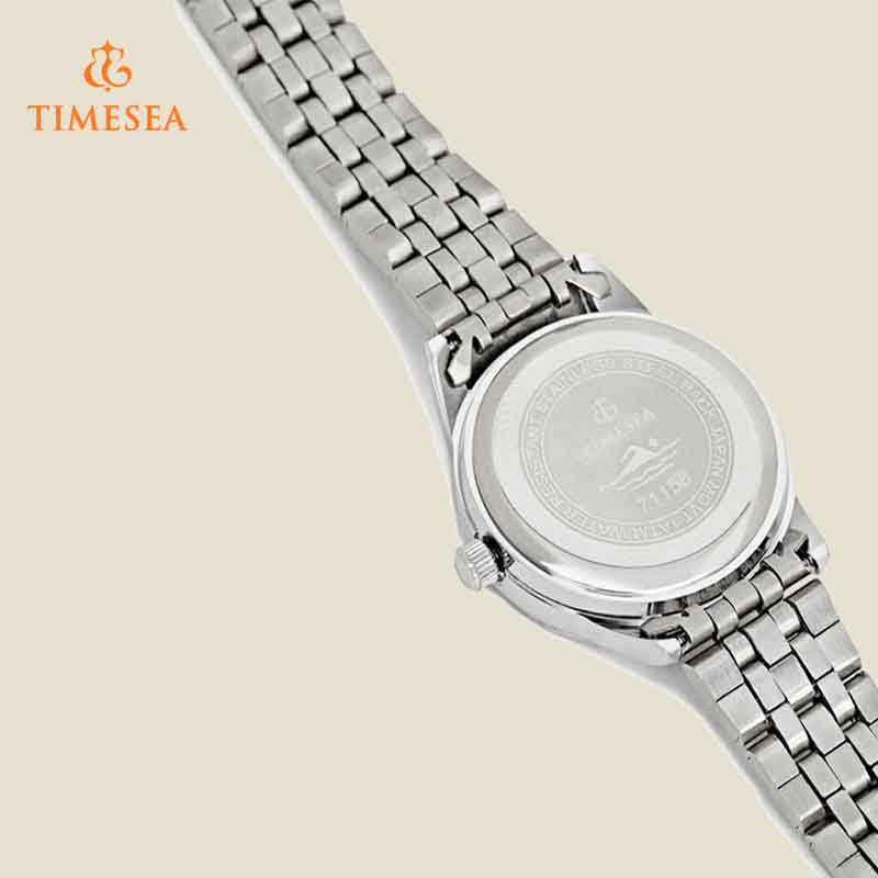 Elegant Waterproof White Dial Analog Silver Womens Quartz Watches 71158