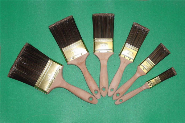 (SHSY-0402) Pet Filament Beavertail Plain Wooden Handle Paint Brush