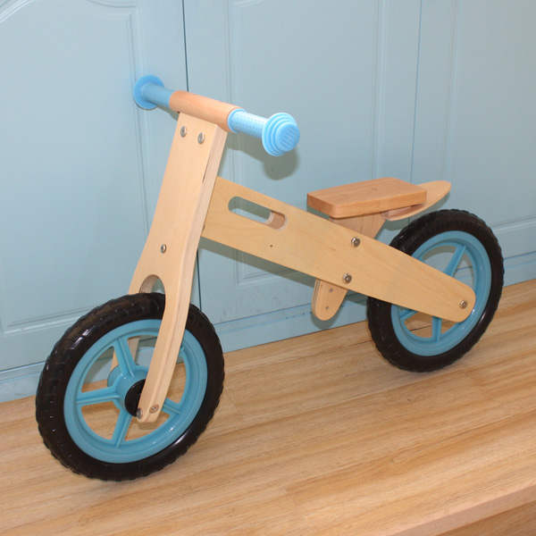 Baby Toy, Blue Children Kid's Wooden Balance Bike, En 71 and CE Certified
