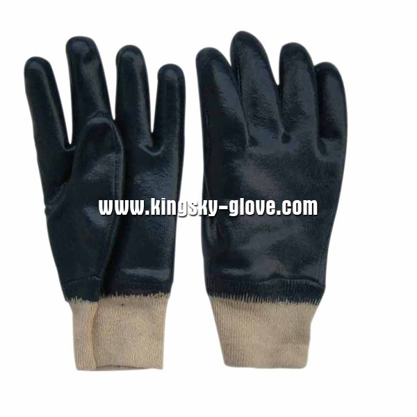 Heavy Duty Nitrile Fully Coated Knit Wrist Gloves