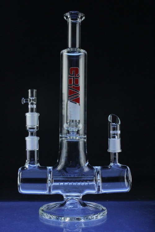 Dual Action Double Joint Hookah Glass Smoking Water Pipe (ES-GB-544)