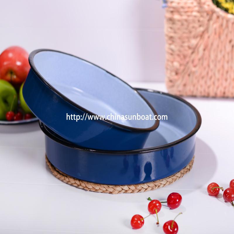 Enamel Round Tray/Food Tray/Sunboat Kitchenware/Tableware